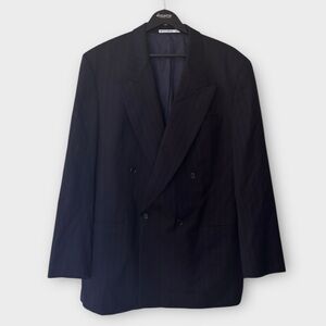 Hugo Boss Made in USA Pinstripe Double Breasted Blazer